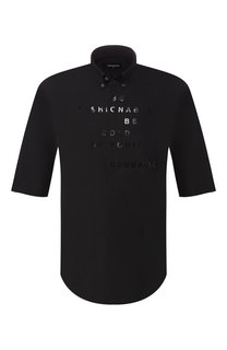 Хлопковая рубашка с воротником button down Dsquared2