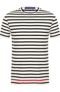 Хлопковая футболка в контрастную полоску Ralph Lauren