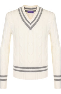 Кашемировый пуловер фактурной вязки Ralph Lauren