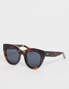 Черепаховые круглые солнцезащитные очки Le Specs Air Heart - Коричневый