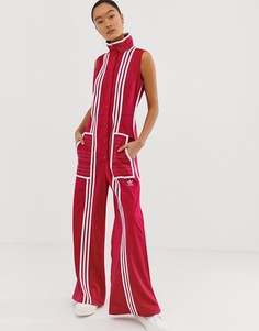 Розовый комбинезон с полосками adidas Originals x Ji Won Choi - Красный