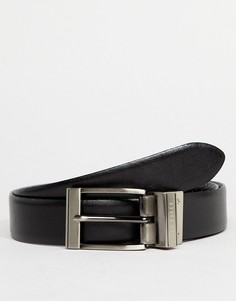Двусторонний фактурный кожаный ремень Ted Baker Tatti - Черный