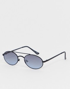Солнцезащитные очки в черной узкой овальной оправе Jeepers Peepers - Черный