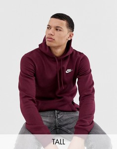 Худи красного цвета Nike Tall Club - Красный