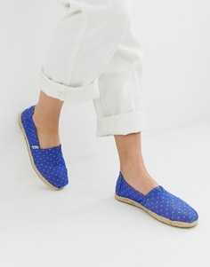 Классические парусиновые туфли на джутовой подошве TOMS - Синий
