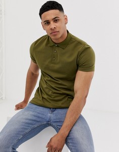 Поло из трикотажа зеленого цвета ASOS DESIGN - Зеленый