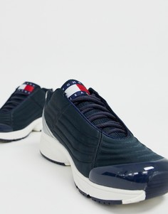 Темно-синие кроссовки с контрастной подошвой и логотипом Tommy Jeans Heritage - Темно-синий