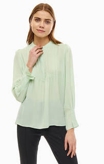 Зеленая блуза с пуговицами Selected