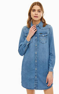 Короткое джинсовое платье с длинными рукавами Wrangler