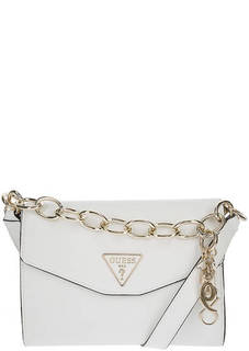 Белая сумка с откидным клапаном Guess