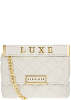 Стеганая кожаная сумка со съемной ручкой Guess