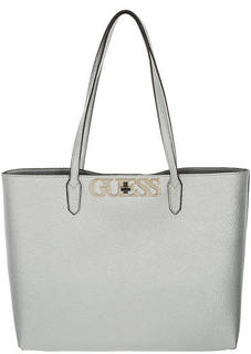 Серебристая сумка с одним отделом Guess