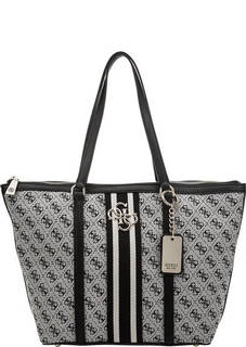 Текстильная сумка с монограммой бренда Guess