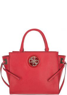 Красная сумка через плечо с короткими ручками Guess