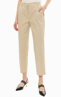 Бежевые брюки чиносы из хлопка Pinko