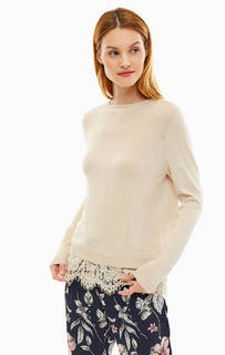 Джемпер из вискозы с кружевной вставкой Only