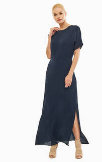 Синее платье с разрезами по бокам Ichi