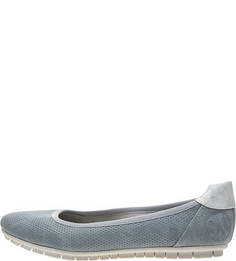 Синие балетки с серебристой вставкой S.Oliver