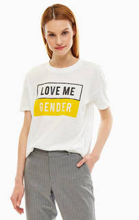 Хлопковая футболка с декоративной отделкой Only