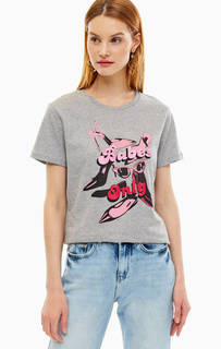 Хлопковая футболка с декоративной отделкой Pinko