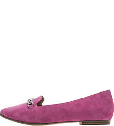 Замшевые лоферы цвета фуксии S.Oliver