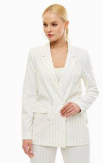 Двубортный пиджак в полоску Ichi