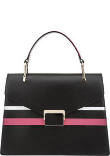 Кожаная сумка через плечо с откидным клапаном Tosca BLU