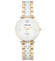 Кварцевые часы с белым циферблатом Anne Klein