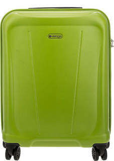 Зеленый пластиковый чемодан на колесах Hero Verage