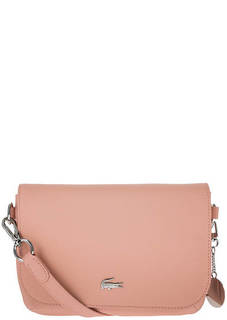 Маленькая сумка кораллового цвета через плечо Lacoste