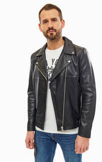 Куртка косуха из натуральной кожи Jack & Jones