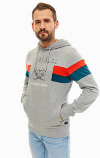 Серая толстовка из хлопка с капюшоном Jack & Jones