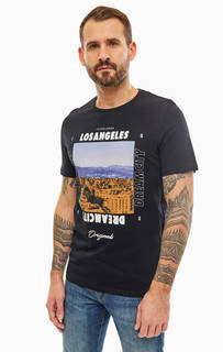 Футболка из хлопка с разноцветным принтом Jack & Jones