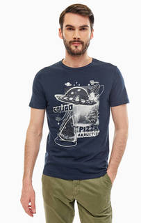 Хлопковая футболка с принтом Jack & Jones