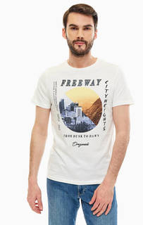 Футболка из хлопка с разноцветным принтом Jack & Jones