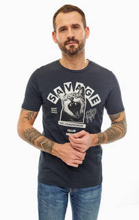 Хлопковая футболка с принтом Jack & Jones