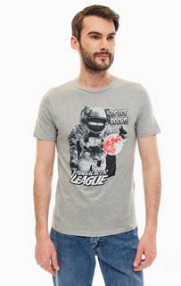 Хлопковая футболка с принтом Jack & Jones