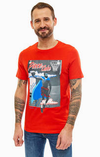 Футболка из хлопка с разноцветным принтом Jack & Jones