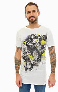 Хлопковая футболка удлиненного кроя Jack & Jones