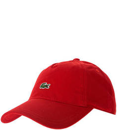 Красная хлопковая бейсболка Lacoste