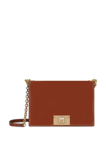 Коричневая кожаная сумка Mimi Furla