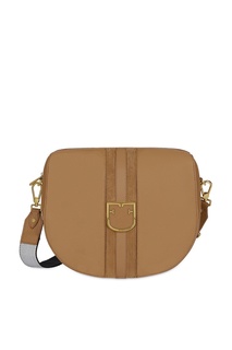Коричневая кожаная сумка-кроссбоди Gioia Furla