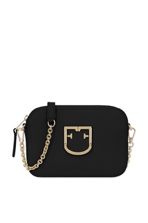 Черная кожаная сумка Brava Furla