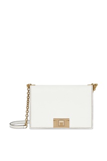 Белая кожаная сумка Mimi Furla