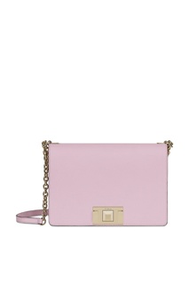 Розовая кожаная сумка Mimi Furla