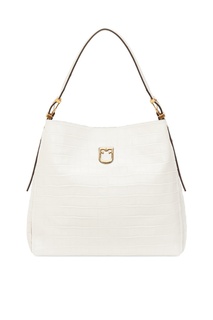 Белая кожаная сумка Belvedere Furla