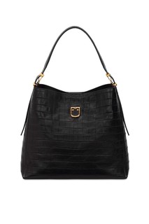 Черная кожаная сумка-хобо Belvedere Furla