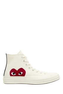 Белые кеды с принтом Comme des Garçons Play