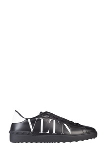 Черные кроссовки Open с логотипом VLTN Valentino