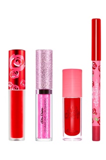 Набор матовых помад, блесков и глиттеров Best of Lip Reds, 1х2,07мл, 1х1,7мл, 1х0,8мл, 1х1,18мл Lime Crime